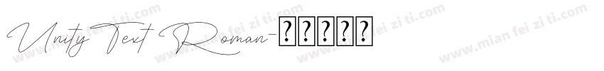 UnityText Roman字体转换